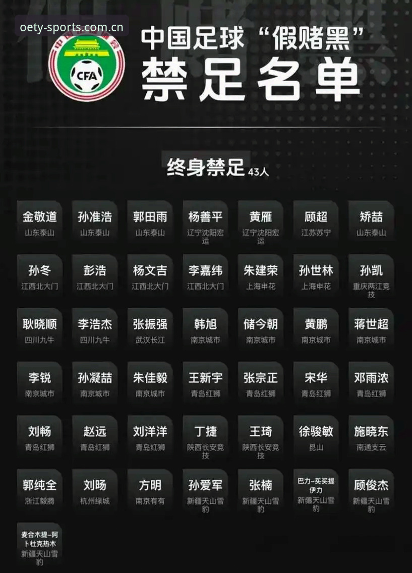 从禁足名单看中国足球生态：欧亿体育平台用户观赛指南